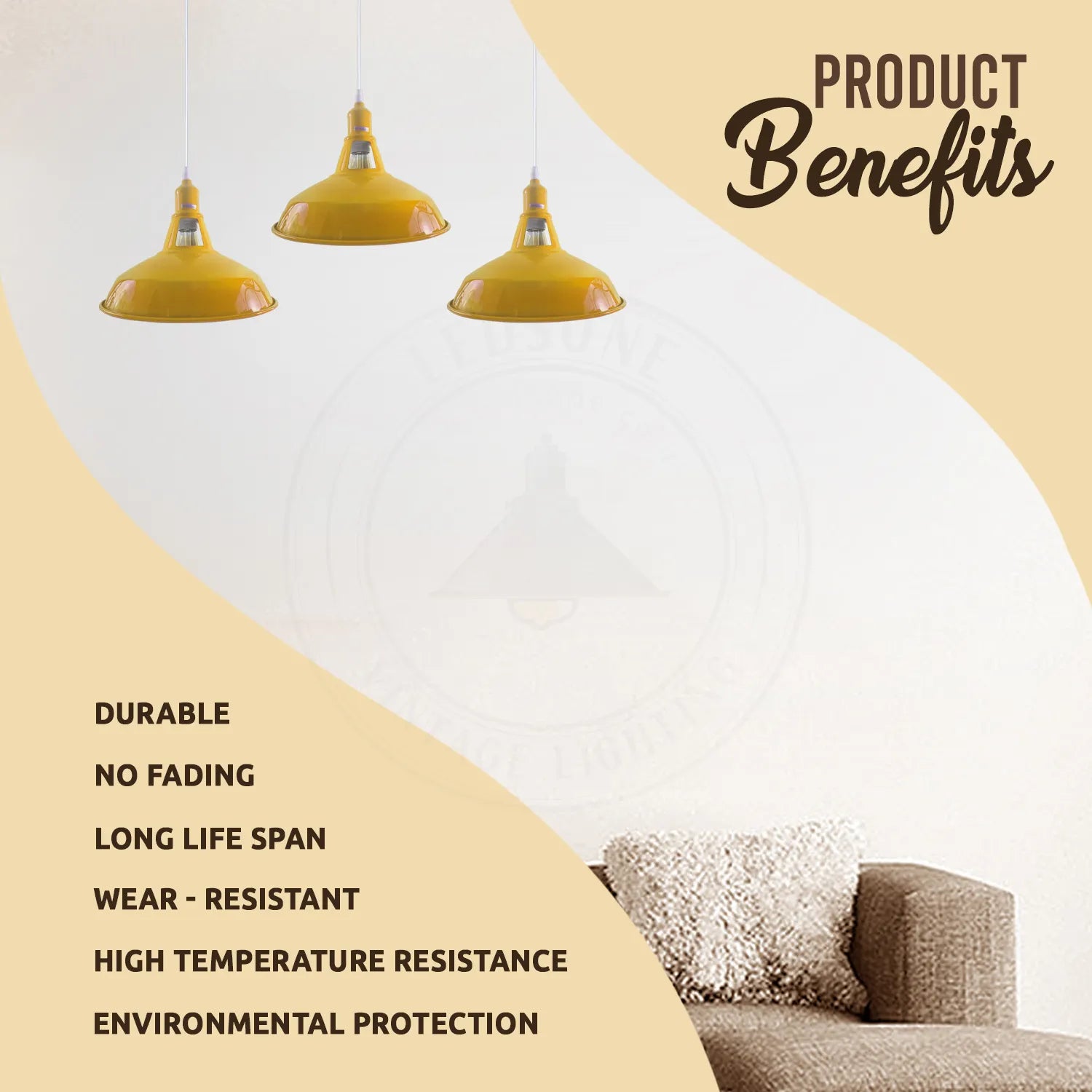 Industrial Vintage 3 Lights Fittings Ceiling Chandelier Metal Light Shade ~4325-3