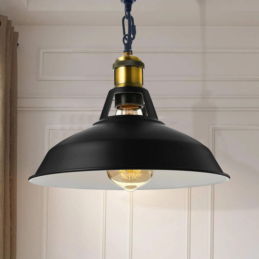 Slotted Shape Metal Ceiling Pendant Light Modern Hemp Hanging Retro Lamps~1653-1