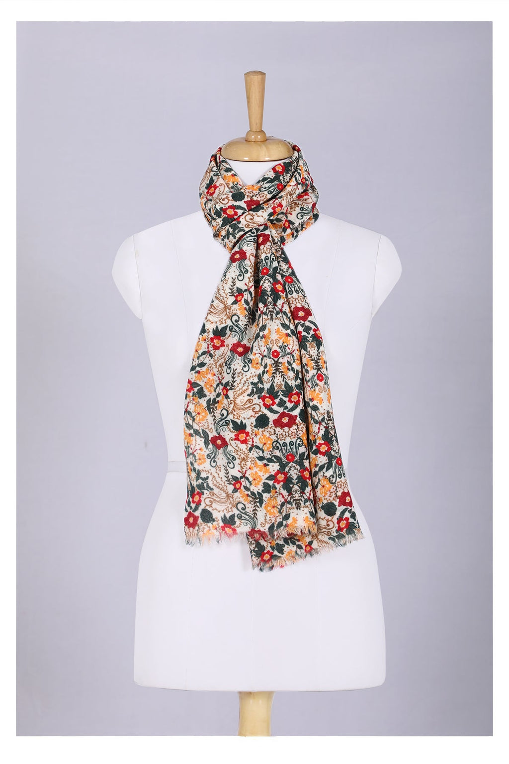 Vintage Charm Wool Scarf - Multi Coloured | SVEŽElife