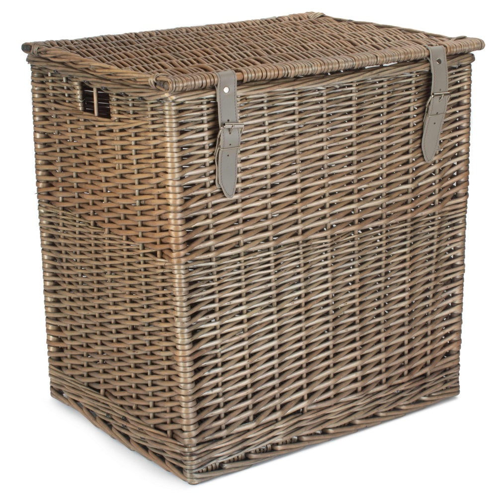 Antique Wash Vintner Storage Wicker Basket-3