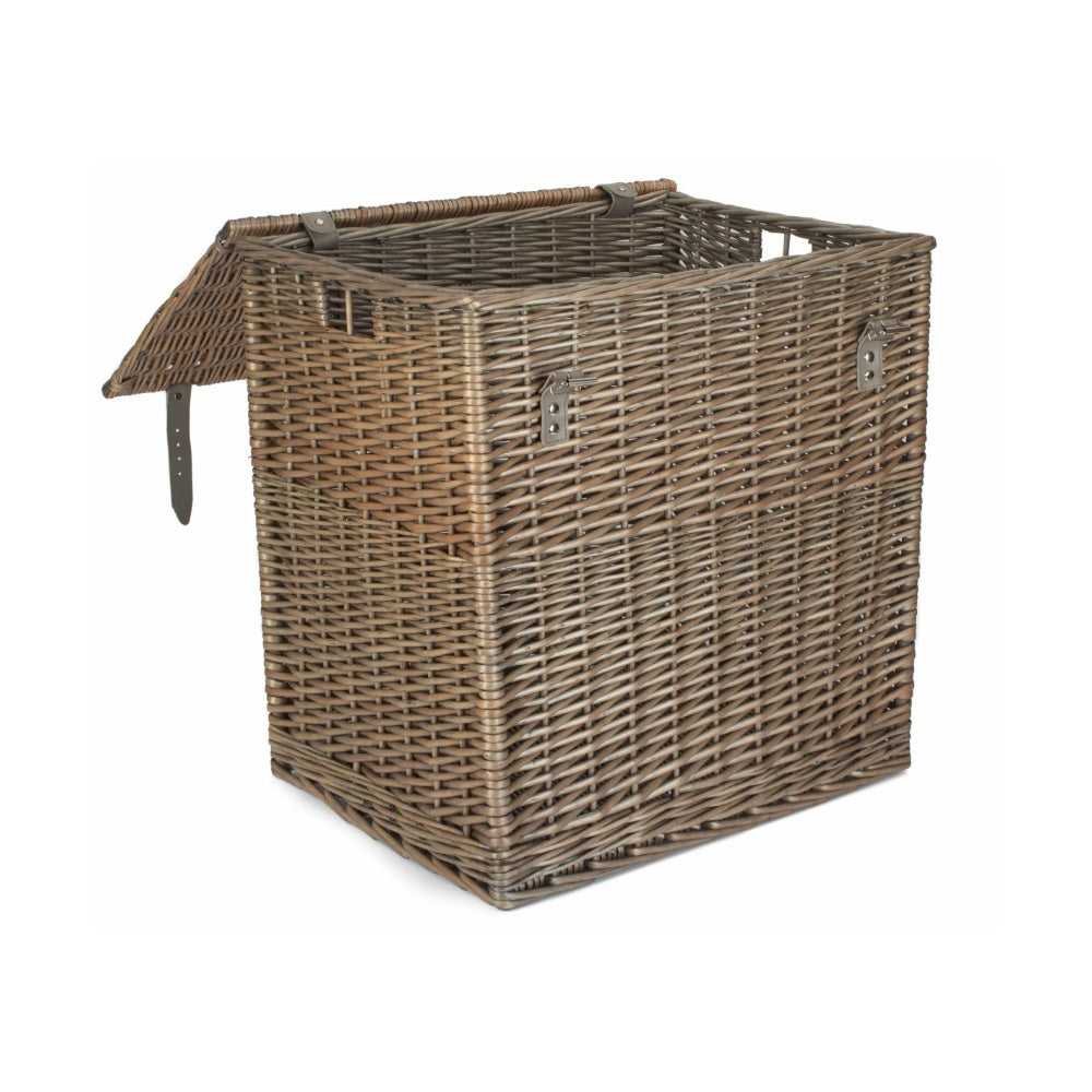 Antique Wash Vintner Storage Wicker Basket-2