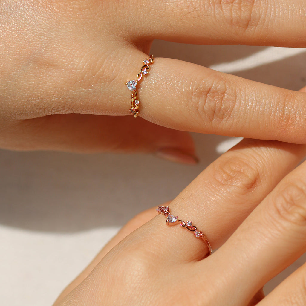 Elegant heart ring-4