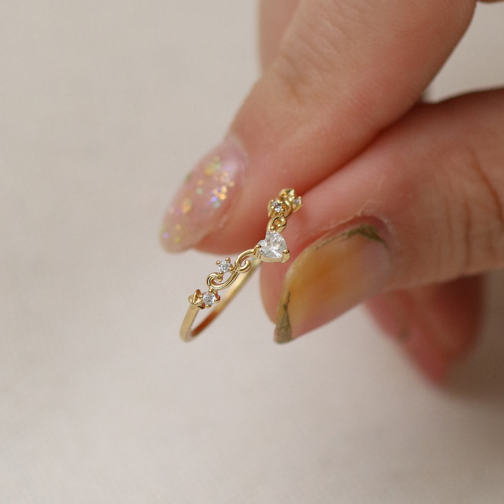 Elegant heart ring-2