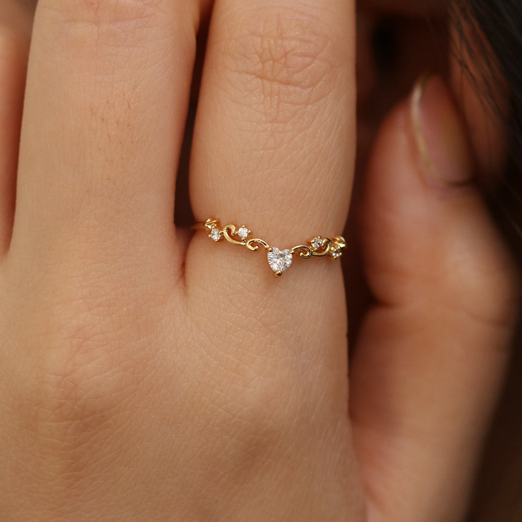 Elegant heart ring-1