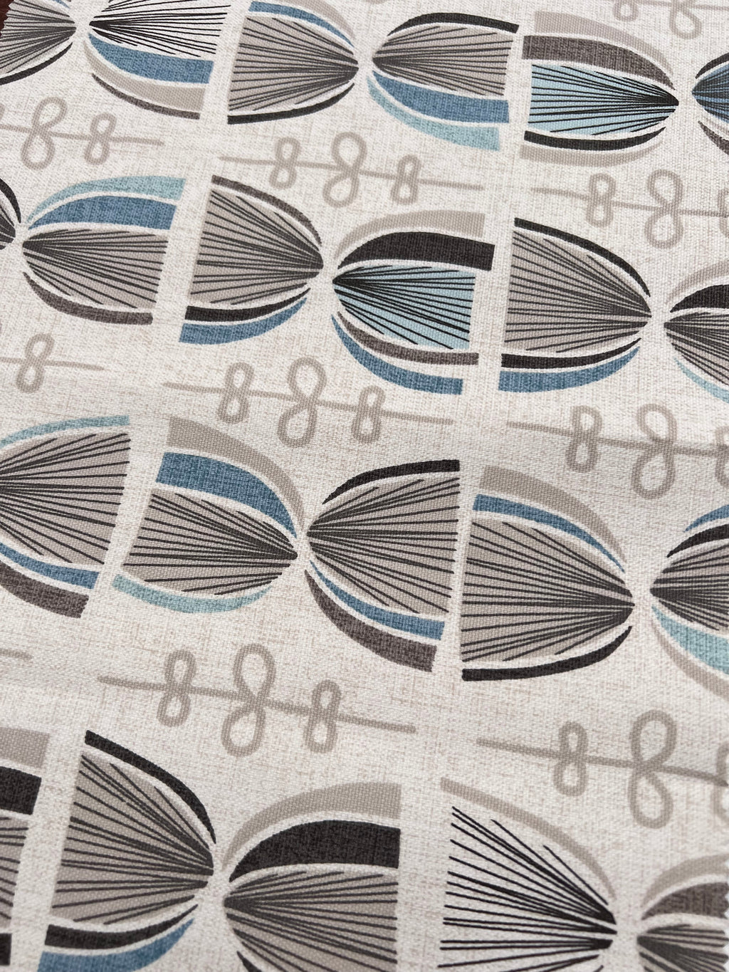 Cotton Knitting Print Fabric  | Waterproof and Fire Retardant Fabric for Curtain Upholstery Furnishing Craft Sewing Clothing Quilting | 145cm Width-4