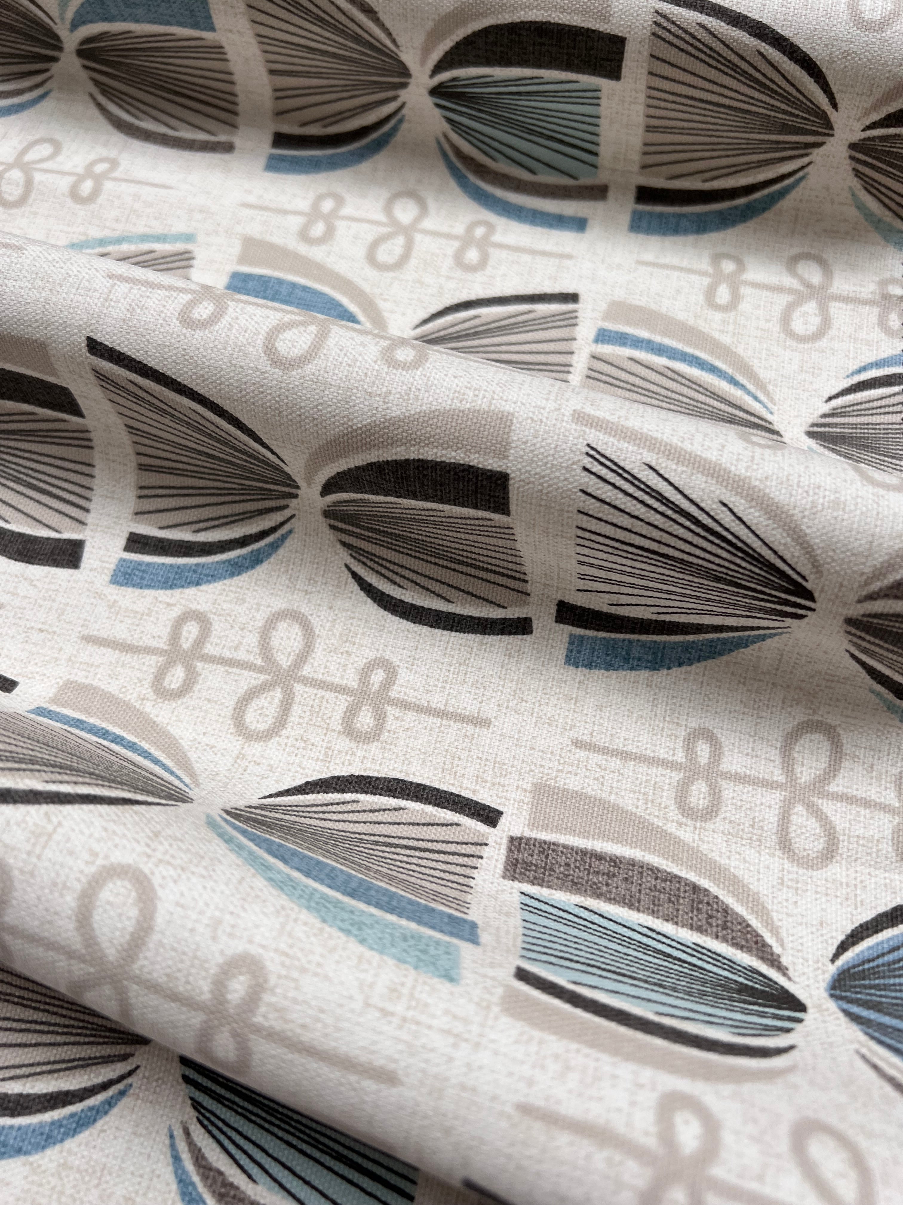 Cotton Knitting Print Fabric  | Waterproof and Fire Retardant Fabric for Curtain Upholstery Furnishing Craft Sewing Clothing Quilting | 145cm Width-2