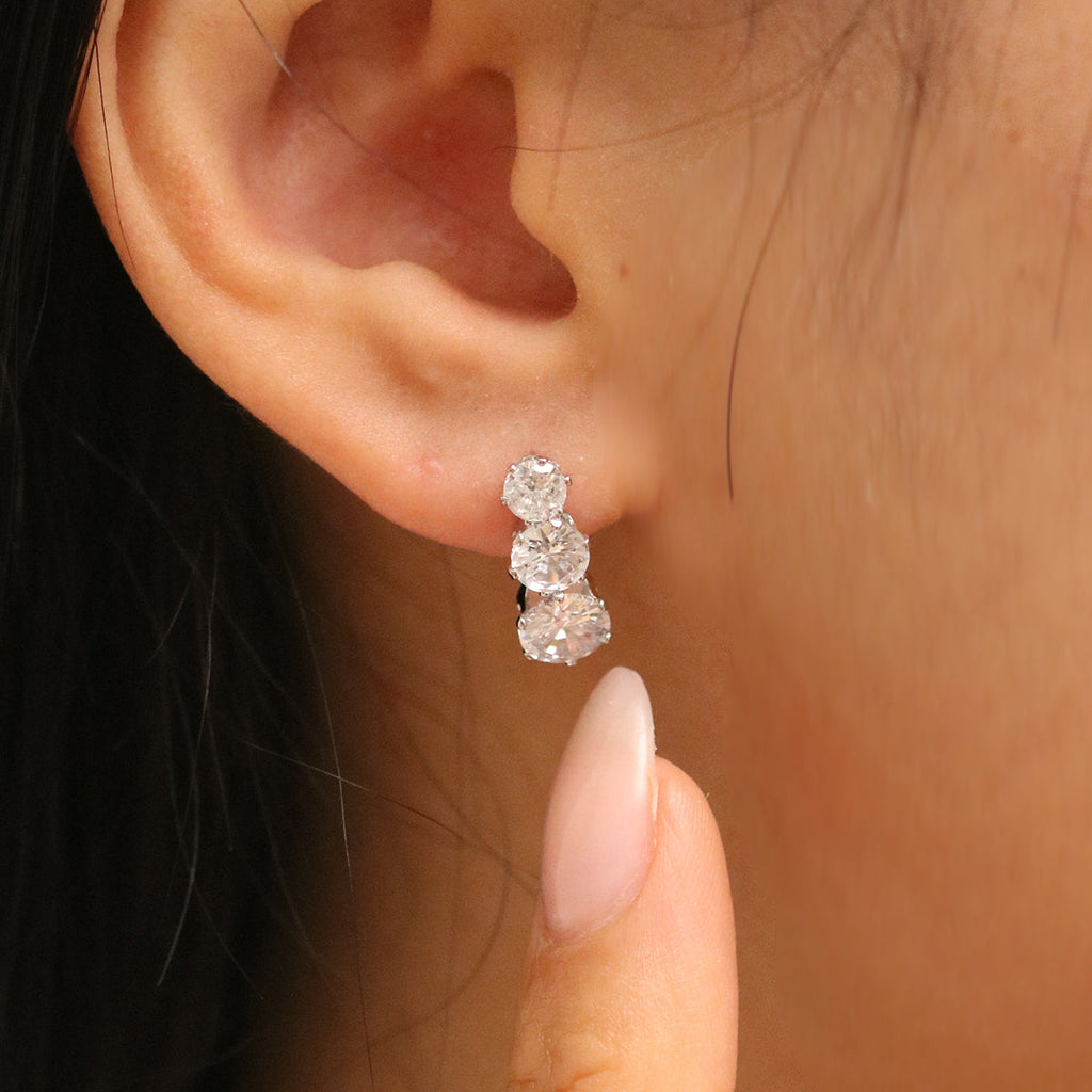 Triple Cubic Earrings-1