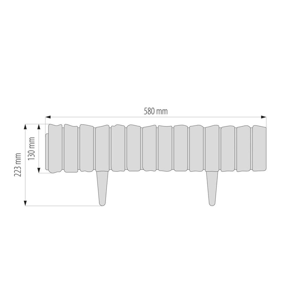 Brown Wood Texture Palisade Lawn Edging, 2.32m