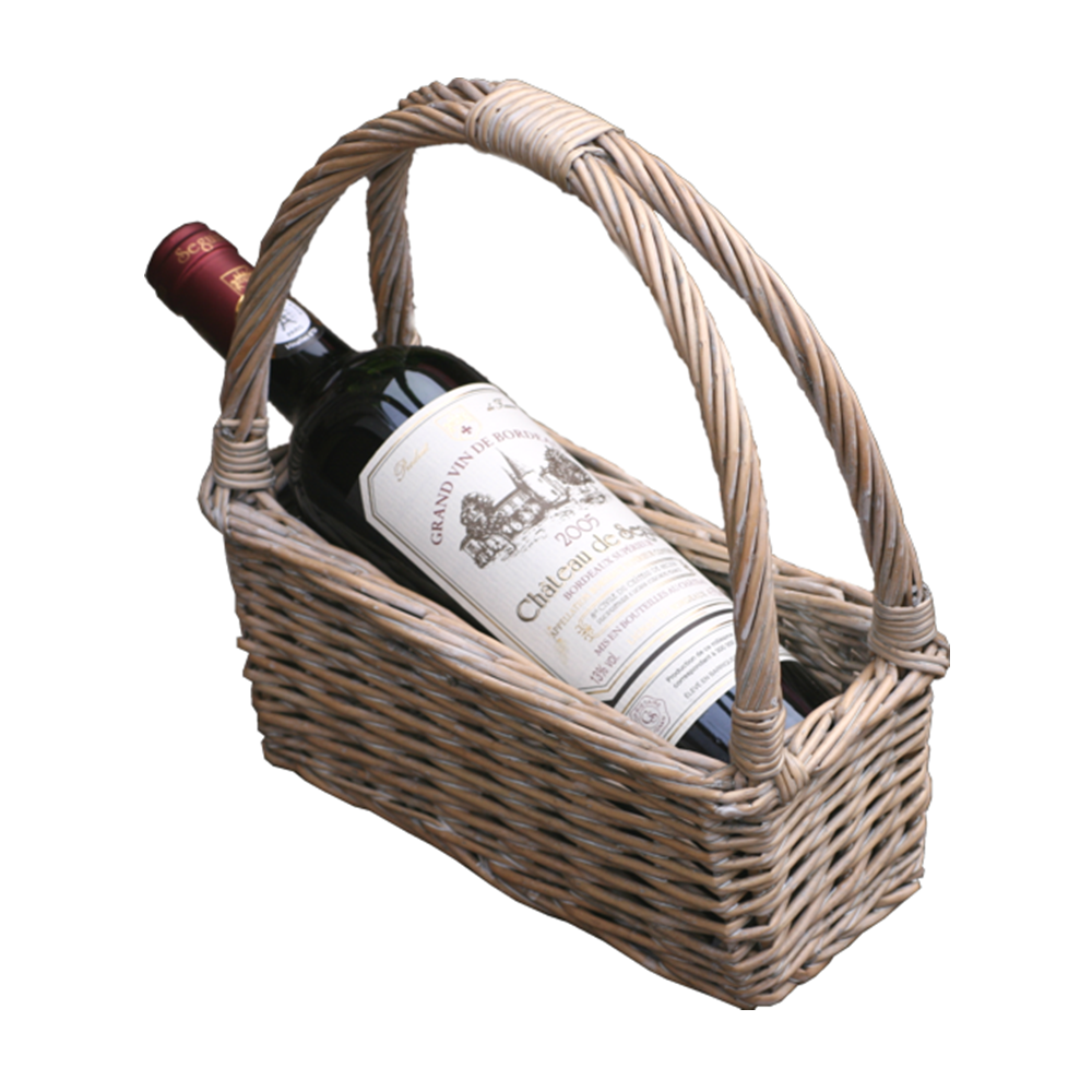 Provence Willow Bottle Carrying Cradle-0