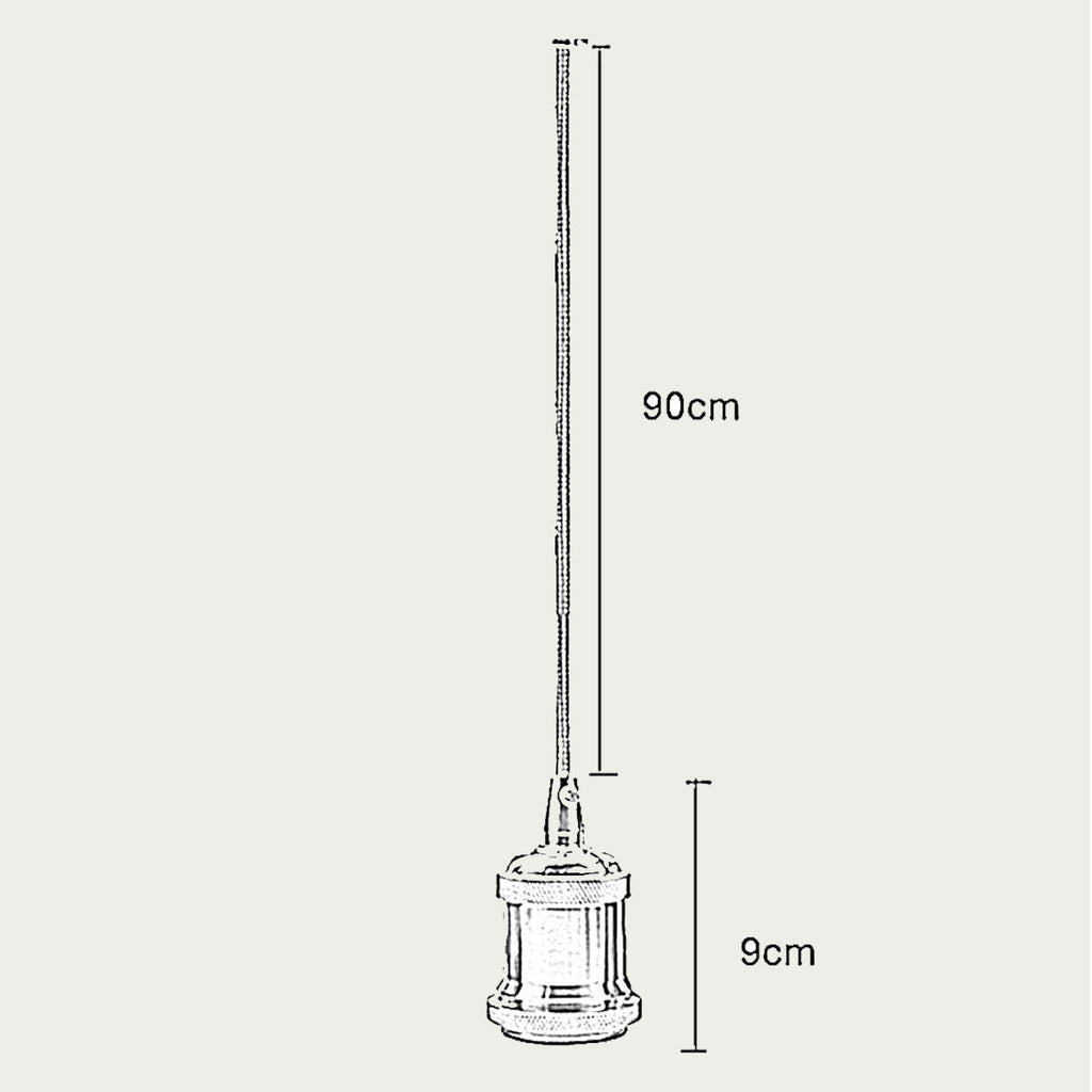 Twisted 1m Modern Lights Pendant Holder Without Ceiling Rose~3442-1